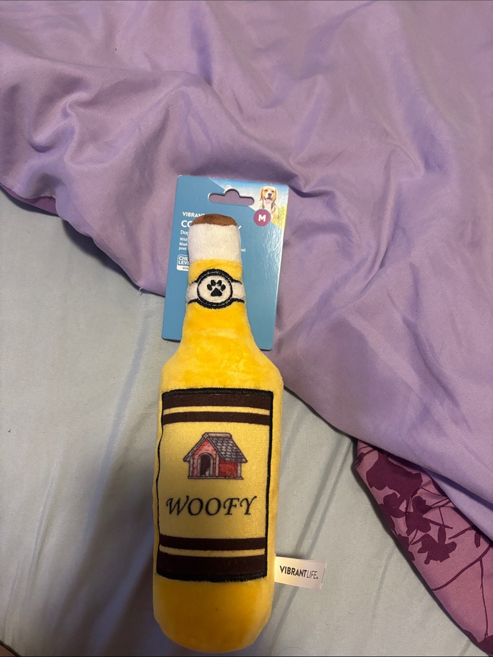 Dog toy beer bottle NWT